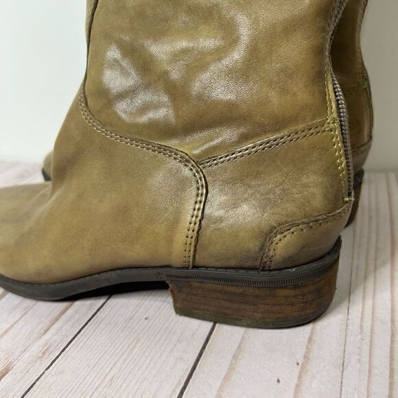 Sam Edelman Penny Leather Riding Boot Tall Taupe Tan Brown - Picture 4 of 12